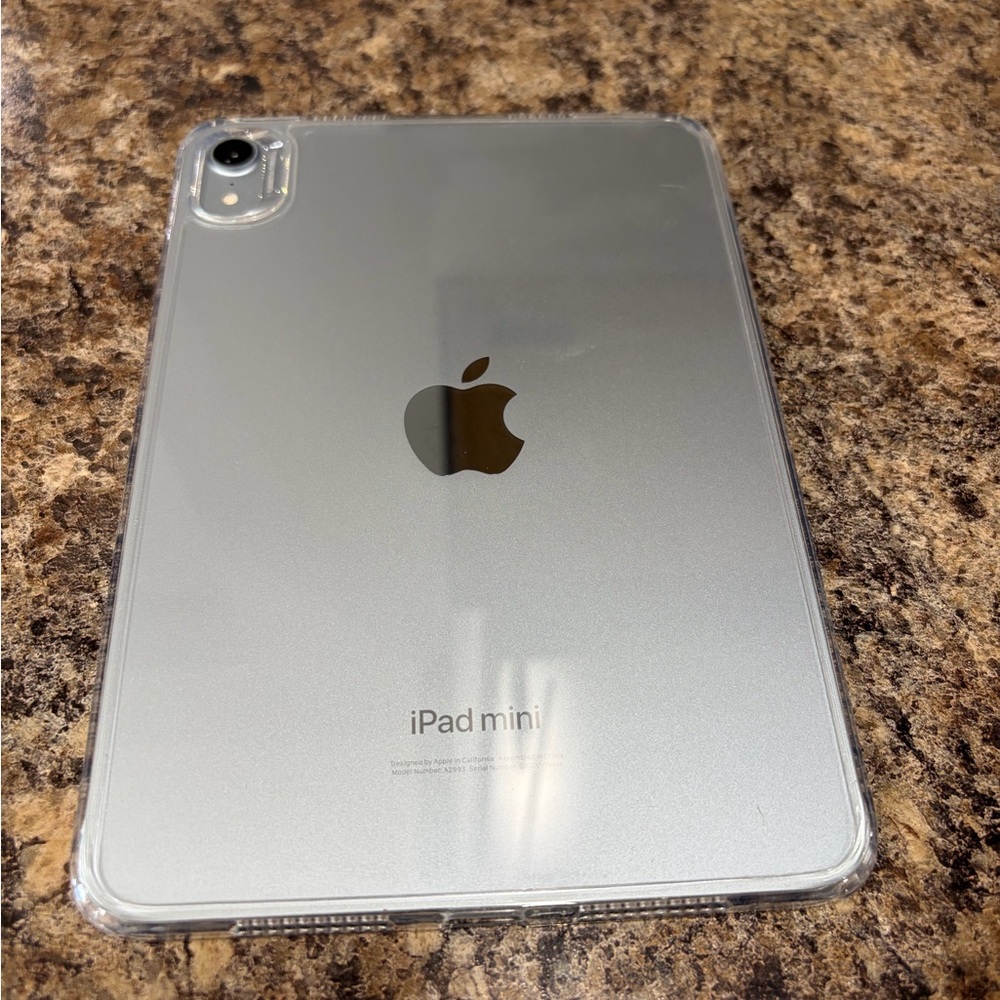 Like new Apple iPad mini (A17 Pro) Wi-Fi 128GB
Blue with charger and clear case - Picture 2 of 2